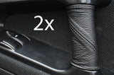 FITS MITSUBISHI FTO 2X DOOR HANDLE COVERS LEATHER BLACK ST CUSTOM NEW MADE IN UK
