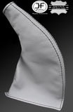 BLACK STITCH FITS MAZDA MX5 MK1 MK2 NB NA 89-05 CUSTOM HANDBRAKE WHITE LEATHER