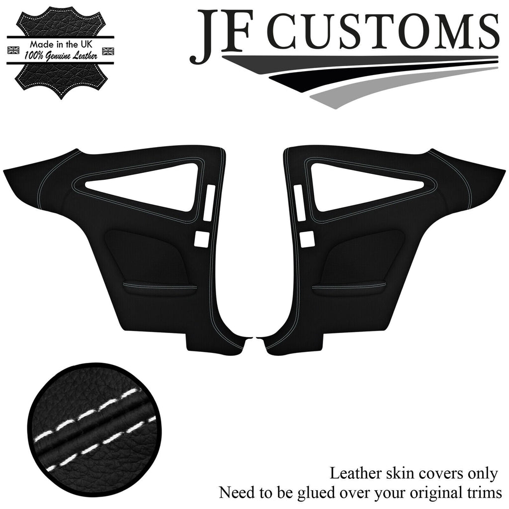 WHITE STITCH 2X REAR QUARTER DOOR PANEL COVERS FOR JAGUAR XK8 X100 96-04