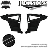 WHITE STITCH 2X REAR QUARTER DOOR PANEL COVERS FOR JAGUAR XK8 X100 96-04