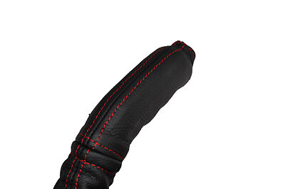 red stitching FITS JAGUAR XJ8 XJR X308 97-03 HANDBRAKE HANDLE LEATHER COVER ONLY