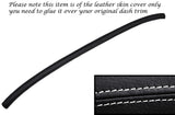 WHITE STITCH TOP RAIL DASH DASHBOARD LEATHER SKIN COVER FITS MG MIDGET 64-79