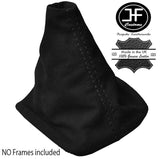 BLACK STITCHING MANUAL SUEDE SKIN GEAR GAITER FITS VW GOLF MK4 BORA 1998-2005