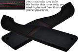 RED STITCH 2X DOOR POCKET LEATHER COVERS FITS ALFA ROMEO GTV SPIDER 916 95-05