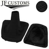 BLACK STITCH ITALIAN LEATHER GEAR GAITER + FRAME FITS CHRYSLER YPSILON 2011-2014