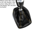 YELLOW STITCHING FITS FORD FIESTA 2013+ ONWARDS LEATHER GEAR GAITER COVER ONLY