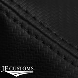 BLACK STITCH CARBON VINYL GAITER+PLASTIC FRAME FOR HONDA CIVIC EP3 TYPE R 01-05