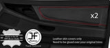 RED STITCH 2X DOOR CARD TRIM LEATHER COVERS FOR BMW 8 SERIES E31 1990-1999