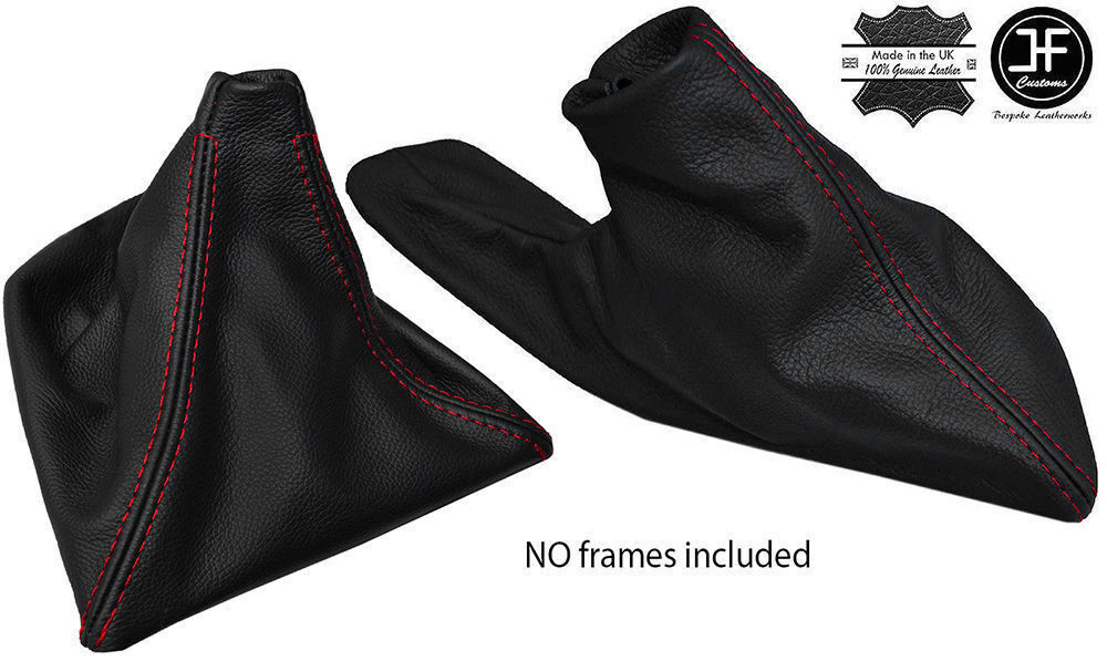 RED STITCH LEATHER GEAR HANDBRAKE GAITER SET FITS BMW 1 SERIES F20 F21 2011+