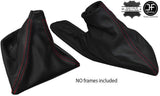 RED STITCH LEATHER GEAR HANDBRAKE GAITER SET FITS BMW 1 SERIES F20 F21 2011+