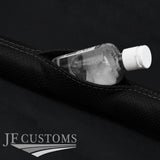 D GREY STITCH PERFORATED LEATHER 2XCAR KEY HOLDER FOR TOYOTA CELICA MK1 70-77