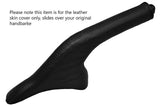 BLACK STITCHING LEATHER SKIN HANDBRAKE GAITER FITS KIA PICANTO 2011-2015