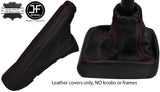RED STITCH LEATHER GEAR HANDBRAKE GAITER FITS VAUXHALL OPEL ASTRA F 1991-1997