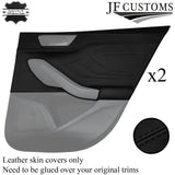 FOR FORD FOCUS MK4 18-20 BLACK STITCH LEATHER 2XFULL REAR DOOR CARD TRIM COVERS