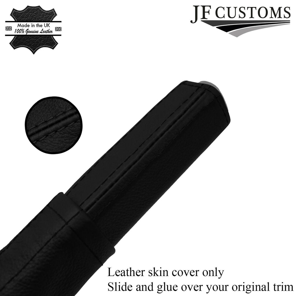BLACK STITCH LEATHER HANDBRAKE HANDLE COVER FOR VAUXHALL VIVARO 2019-2022
