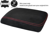 RED STITCHING REAL SUEDE ARMREST LID COVER FITS MERCEDES GLA CLASS 2014-2018