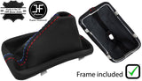 RED & TRI STITCH LEATHER AUTOMATIC GEAR PLASTIC FRAME FOR BMW X5 E53 00-06