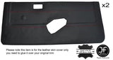 RED STITCH 2X FRONT DOOR CARD LEATHER COVER FITS FORD ESCORT MK3 S1 RS TURBO