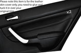 BLACK STITCHING 2X REAR DOOR CARD TRIM SKIN COVER FITS HONDA ACCORD 2003-2008