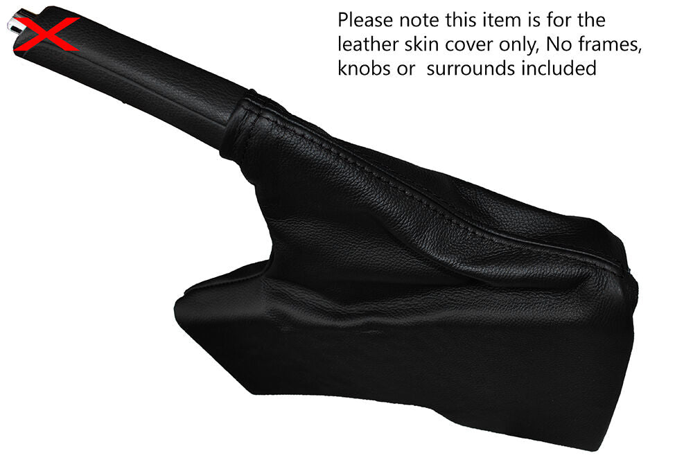 BLACK STITCH LEATHER SKIN HANDBRAKE GAITER E BRAKE BOOT FITS SUBARU BRZ 12-15