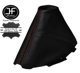 RED STITCH MANUAL LEATHER GEAR GAITER FITS MAZDA 2 MK2 2007-2009 CUSTOM NEW