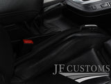 BLACK STITCH LEATHER 2X CAR KEY HOLDER PROTECTOR FOR HONDA CIVIC TYPE R S 06-12