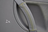 FITS VW BEETLE 98-05 LEATHER 2X DOOR HANDLE COVERS yellow st CUSTOM NEW