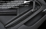WHITE STITCH 2X FRONT DOOR HANDLE ARMREST COVER FITS AUDI A3 8P S3 03-12 3 DOOR