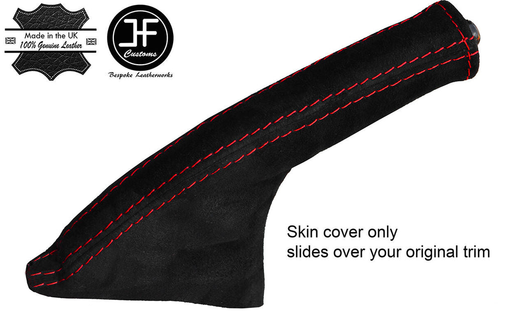 RED STITCHING REAL SUEDE HANDBRAKE GAITER FITS TOYOTA MR2 MK1 AW11 1984-1989