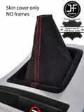 RED STITCHING REAL SUEDE GEAR GAITER COVER FITS MAZDA 3 2009-2013 CUSTOM NEW
