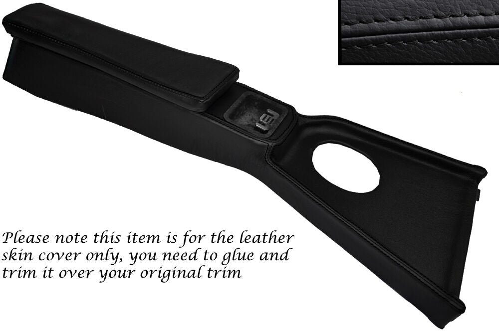 BLACK STITCH CENTRE CONSOLE COVER&ARMREST LEATHER SKIN COVERS FITS MG MGB 72-80