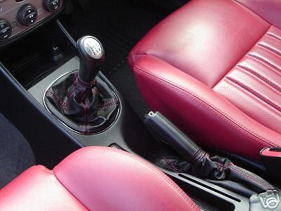 red stitching FITS ALFA ROMEO 156/GTV/147 166 SPIDER 145 146 LEATHER GAITERS