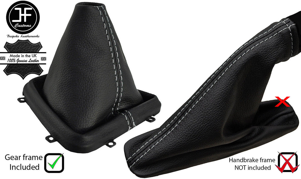 GREY STITCH LEATHER GEAR+PLASTIC FRAME & HANDBRAKE GAITER FOR FREELANDER 2 LR2