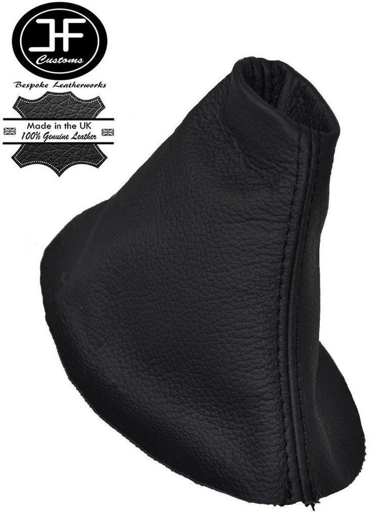 BLACK STITCH FITS CITROEN C5 MK2 2008-2015 BLACK GEAR GAITER REAL LEATHER COVER