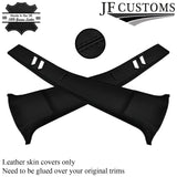 BLACK STITCH ITALIAN LEATHER PILLAR KIT COVERS FOR BMW E23 7 SERIES 1977-1986