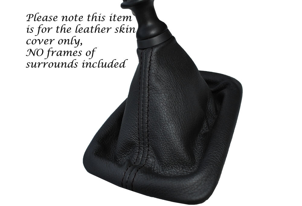 BLACK STITCHING LEATHER SKIN GEAR GAITER FITS KIA SOUL 2009-2014 CUSTOM NEW