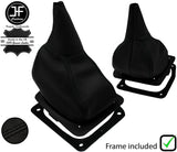 BLACK STITCH LEATHER SHIFT+PLASTIC FRAME FOR TOYOTA COROLLA LEVIN AE86 83-87