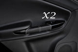 WHITE STITCHING FITS ALFA ROMEO GIULIETTA 10-13+ 2X REAR DOOR HANDLE COVERS