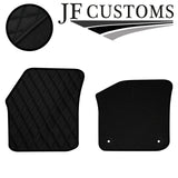 BLACK DIAMOND STITCH VINYL 4X TAILORED FLOOR CARPET FOR VW UP 5DR 12-21 JF1