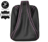 PINK  STITCH TOP GRAIN REAL LEATHER GEAR GAITER FOR VW T4 TRANSPORTER CARAVELLE
