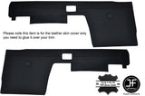 BLACK STITCHING 2X FRONT DOOR CARD TRIM LEATHER COVERS FITS BMW 6 SERIES E24