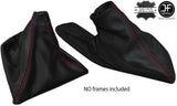 RED STITCH FOR BMW 1 SERIES E81 E82 E87 E88 05-12 LEATHER GEAR HANDBRAKE COVER