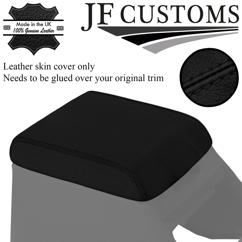 BLACK STITCH LEATHER ARMREST LID COVER FOR LAND ROVER DISCOVERY MK1 94-98