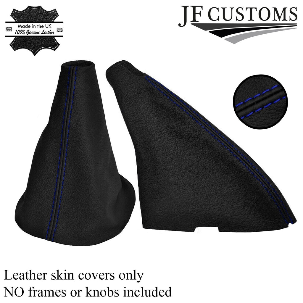 R BLUE STITCH GENUINE LEATHER GEAR HANDBRAKE GAITER FOR MG ZR MGZR 2003-2005