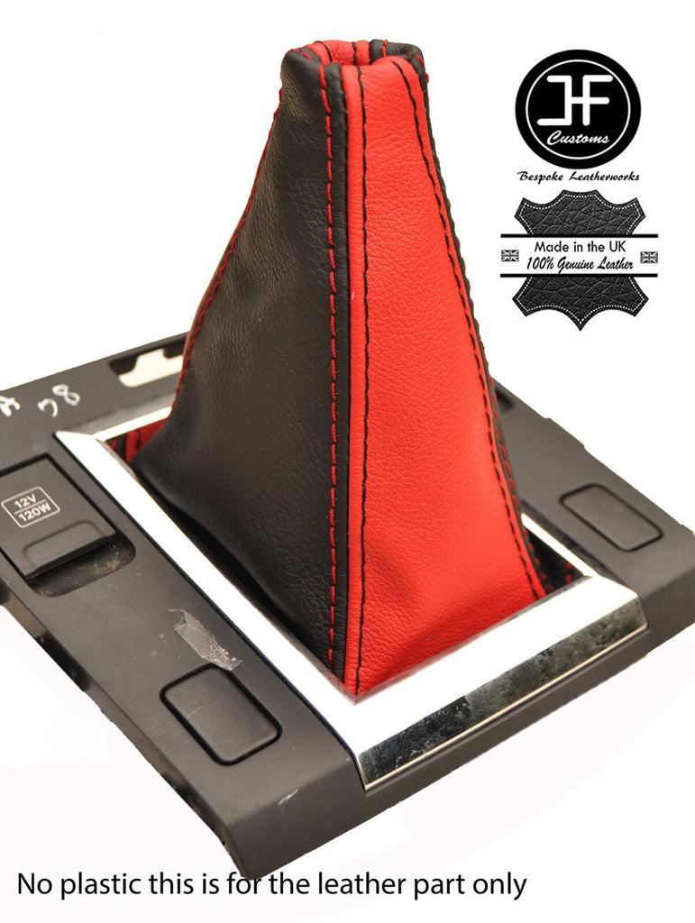 BLACK & RED REAL LEATHER MANUAL GEAR GAITER FITS SUZUKI GRAND VITARA 06-13