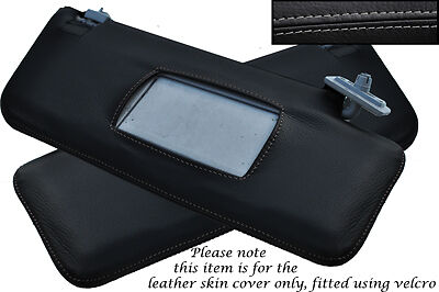 GREY STITCHING FITS MERCEDES CLK W208 C208 97-02 2X SUN VISORS LEATHER COVERS