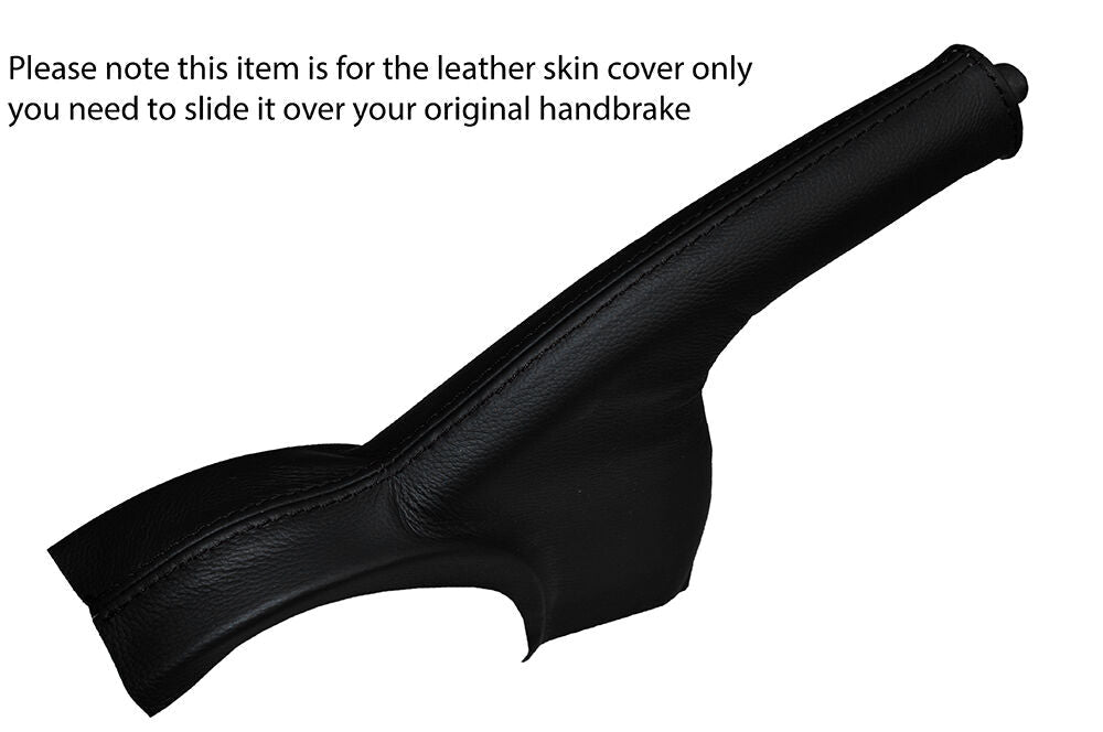 BLACK STITCHING LEATHER SKIN HANDBRAKE GAITER FITS NISSAN X-TRAIL T31 2008-2014