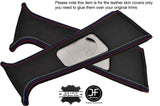 BLACK LEATHER TRI STITCHING 2X UPPER B PILLAR COVERS FITS BMW 5 SERIES E39 96-03