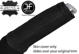 BLACK STITCH REAL SUEDE HANDBRAKE HANDLE COVER FOR VAUXHALL OPEL ADAM 2012-2018