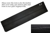 BLACK STITCH 2X FRONT TOP DOOR CARD LEATHER COVERS FITS LANDROVER SERIES 2A 3